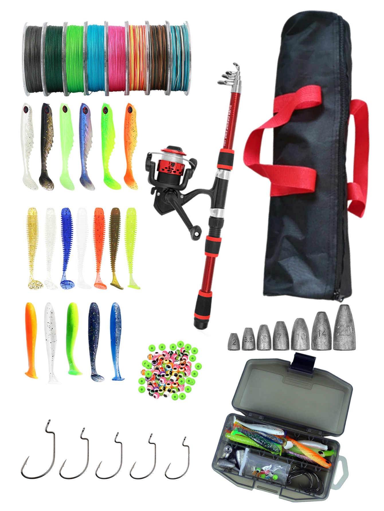Fishing Rod Reel Combos Collap - Reel Bag incelemesi ve fiyatı