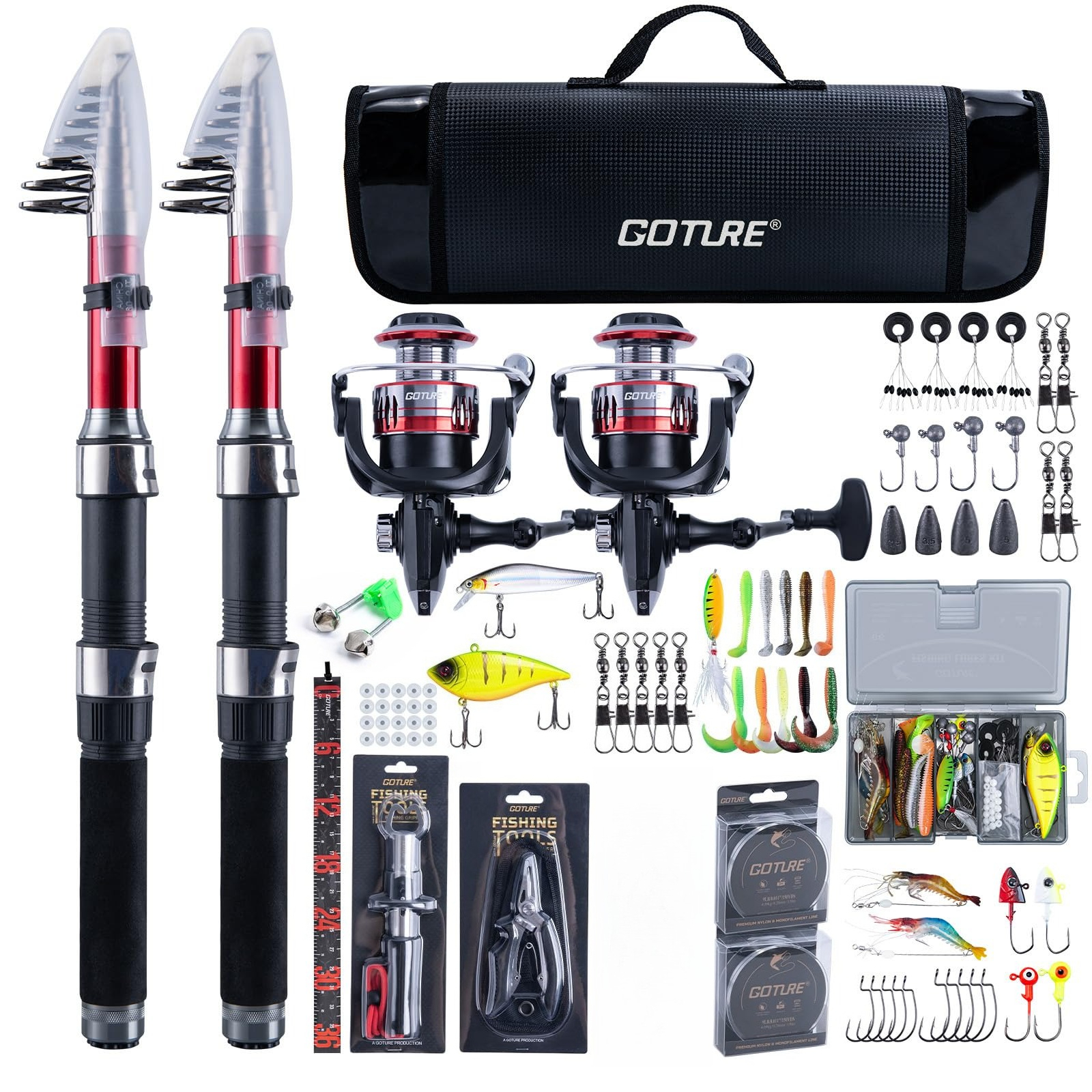 Goture 2Pcs Fishing Rod and 2P - Reel Bag incelemesi ve fiyatı