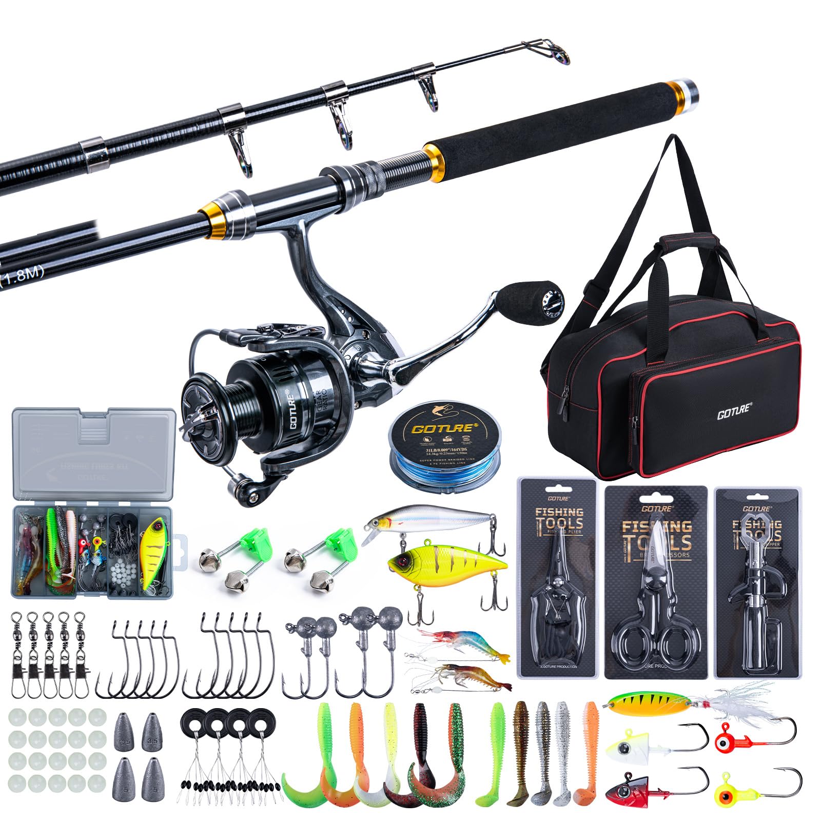Goture Fishing Telescopic Rod  - Reel Bag incelemesi ve fiyatı